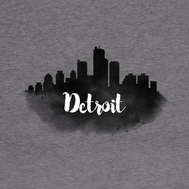 Detroit watercolor by kursatunsal